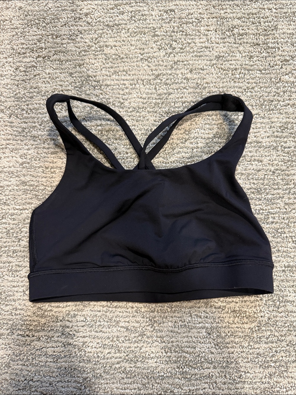 lululemon athletica Black Strappy Light Support Sports Bra